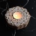 Surajmukhi Wooden T- Light Holder with 6 Soy Wax Candles